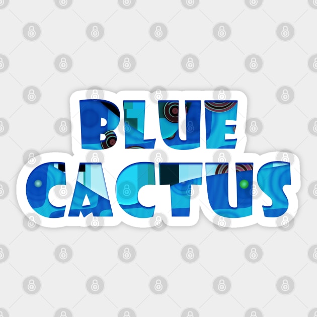 Blue Cactus Sticker by stefy